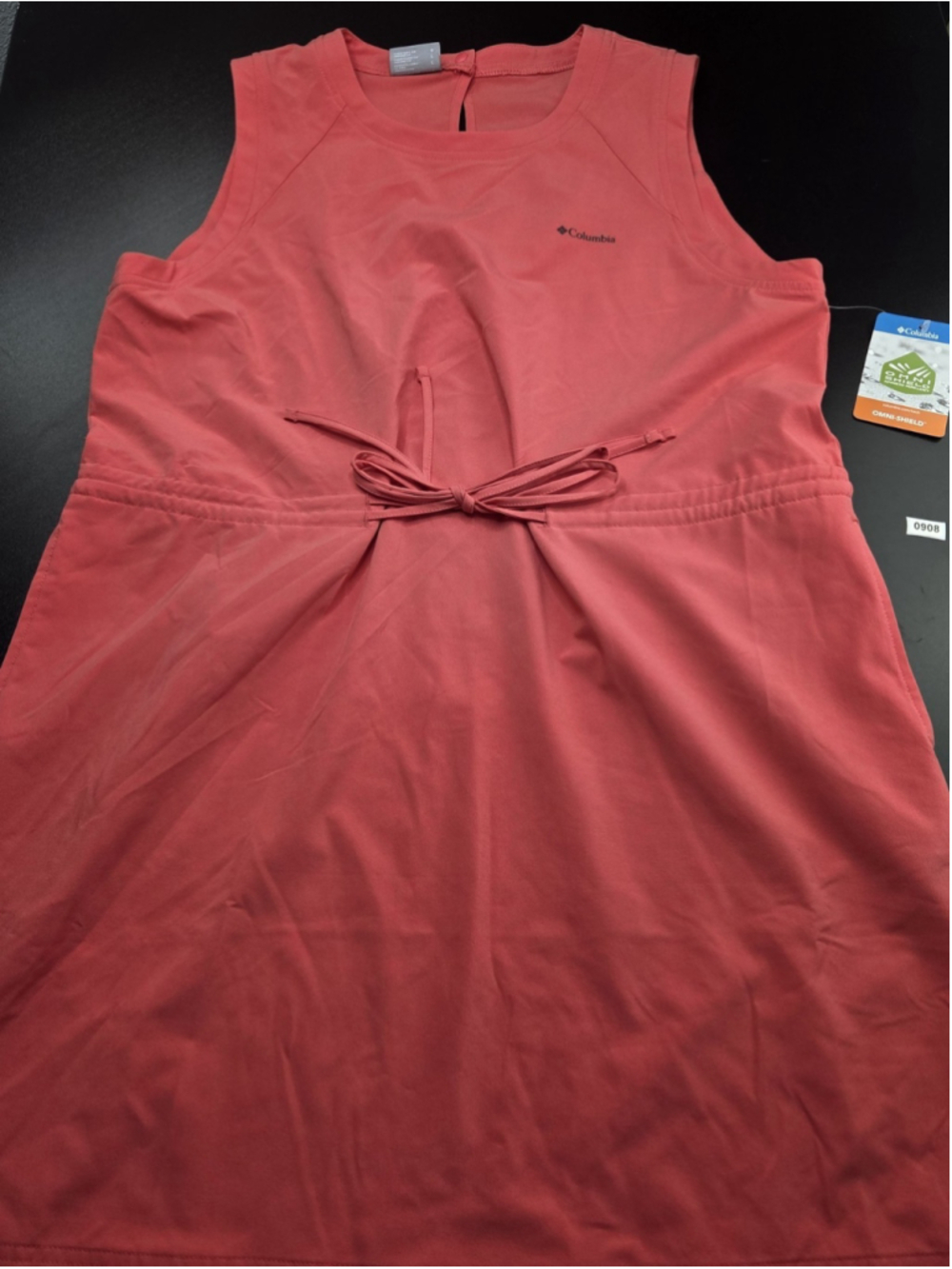 Columbia Women's Sleeveless Omni-Shield Dress Coral Pink NWT Size Large #908